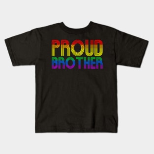 Proud Brother Pride Month LGBTQ Family Kids T-Shirt